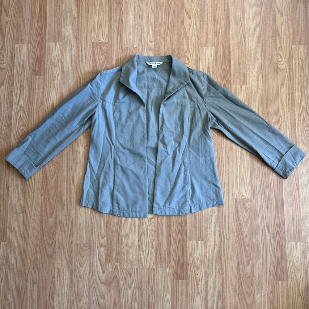 Pendleton Gray Lightweight Shirt Jacket - image 1